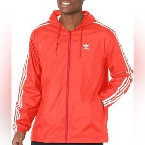 Bright Red Adidas Windbreaker